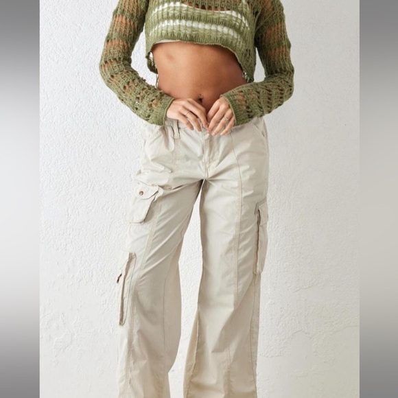 BDG Urban Outfitters Y2K Cream Cargo Pants LAST CHANCE! - Picture 5 of 13